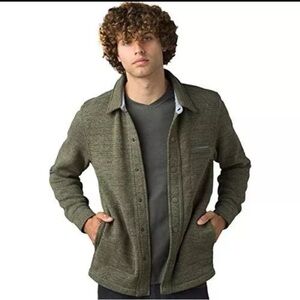 prAna $150 RYE GREEN TRI THERMAL THREADS OVERSHIRT JACKET SZ S SMALL